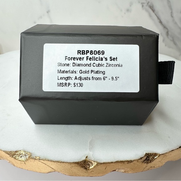 Bomb Party Luxe Layer Bracelet Forever Felicia's Set RBP8069 Gold Plating NWT - Picture 2 of 5